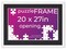 20x27 Jigsaw Puzzle Frame Kit - Kit Includes Puzzle Glue Sheets, White Wood Puzzle Frame with Black Mat, UV Acrylic, Backing,, Hanging Hardware